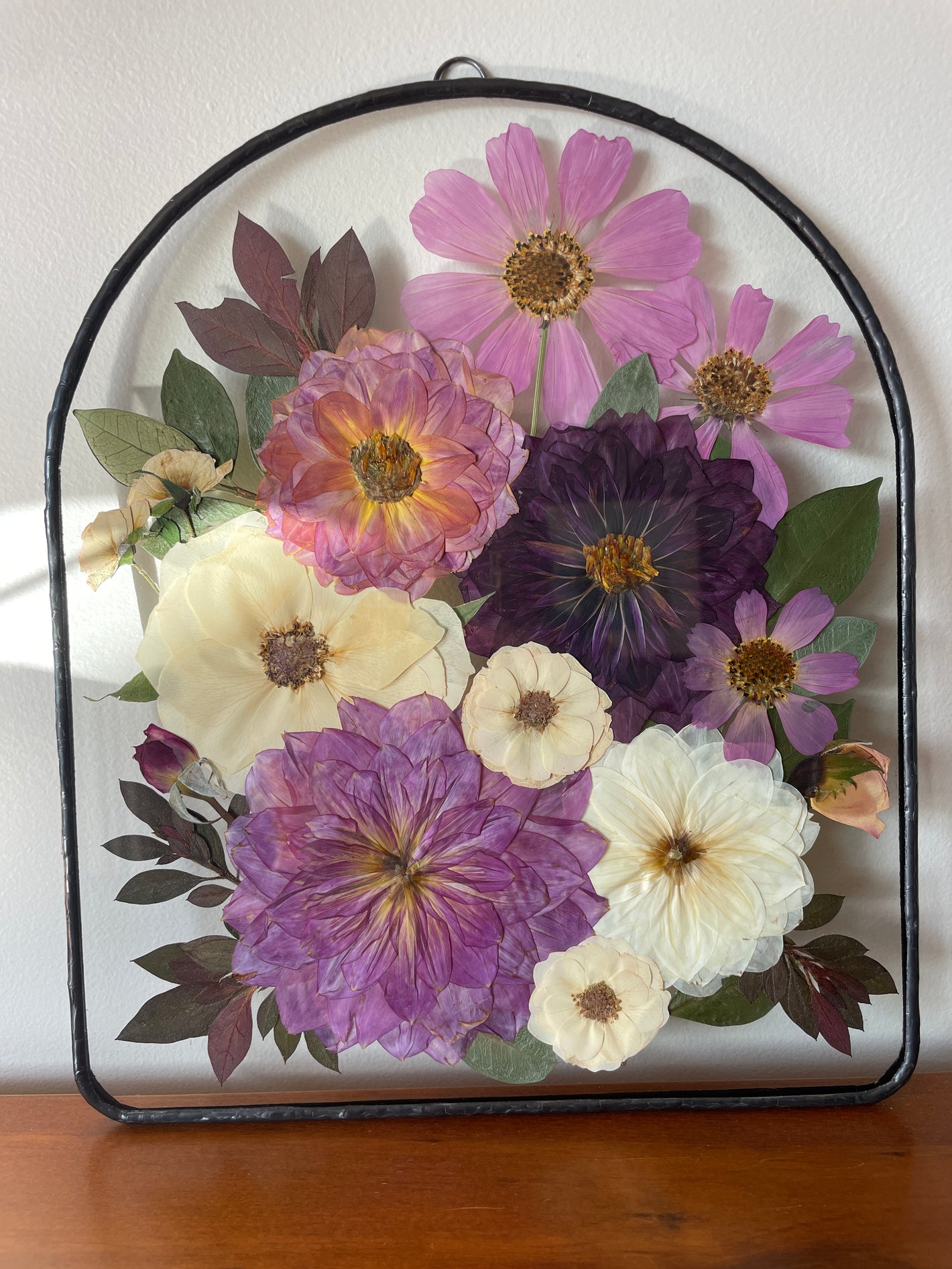 arch shaped bridal frame, preserved bridal bouquet, pressed flowers, brisbane and sunshine coast bouquet preservation