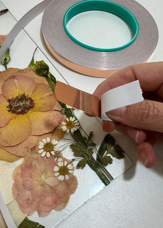 12mm copper coloured back (1/2 inch width)