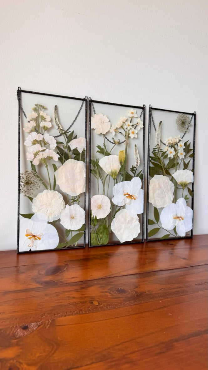 Soldered Metal Triptych - 3 x 35.5cm x 15.5cm Metal frames