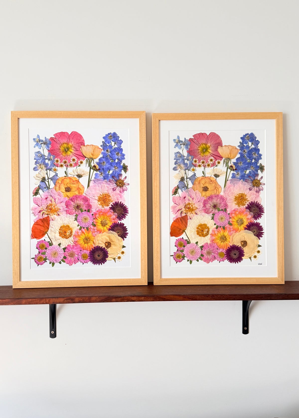 Everfloré fine art reproduction with its orginal art piece also framed