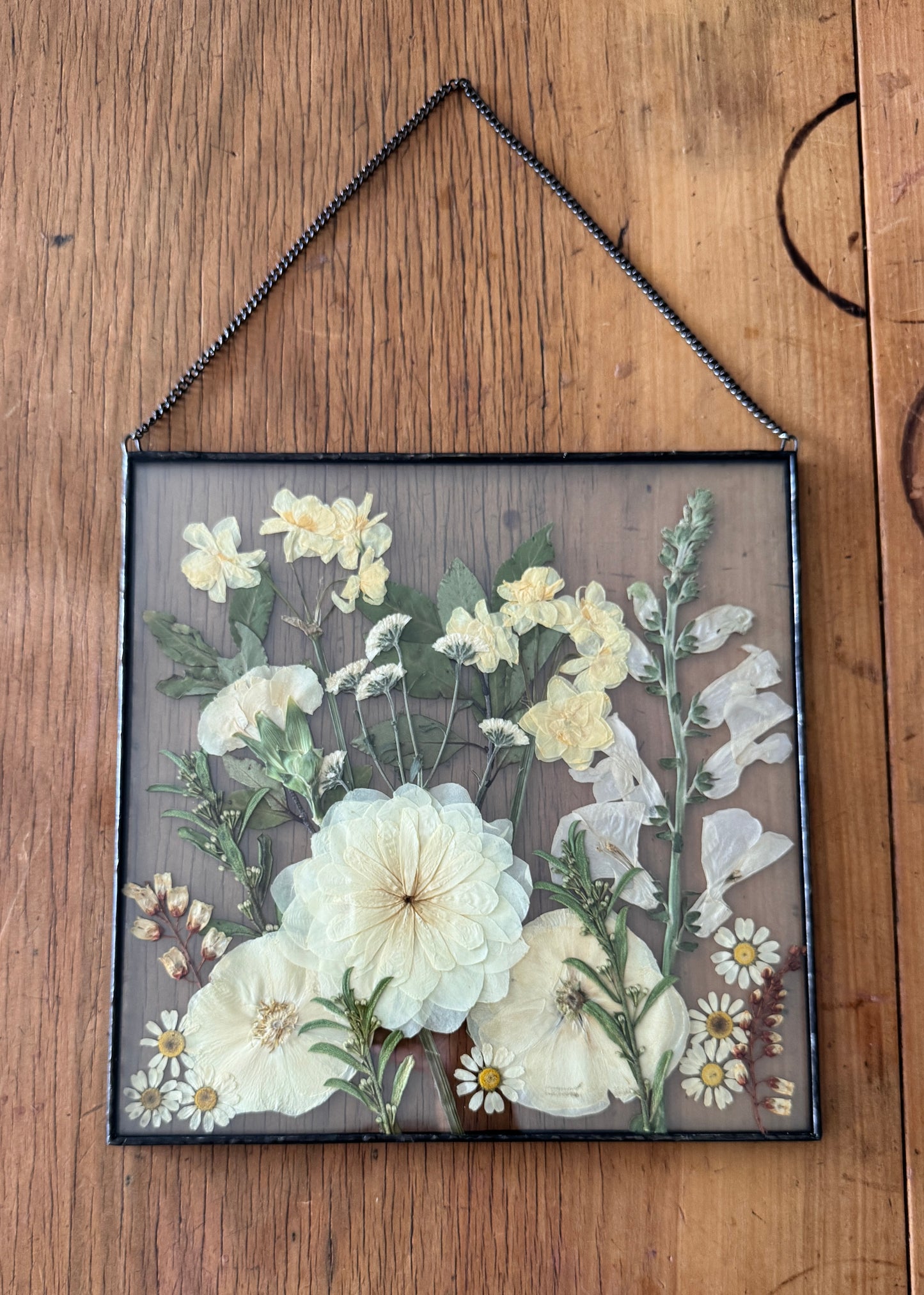 Preserved white metal frame