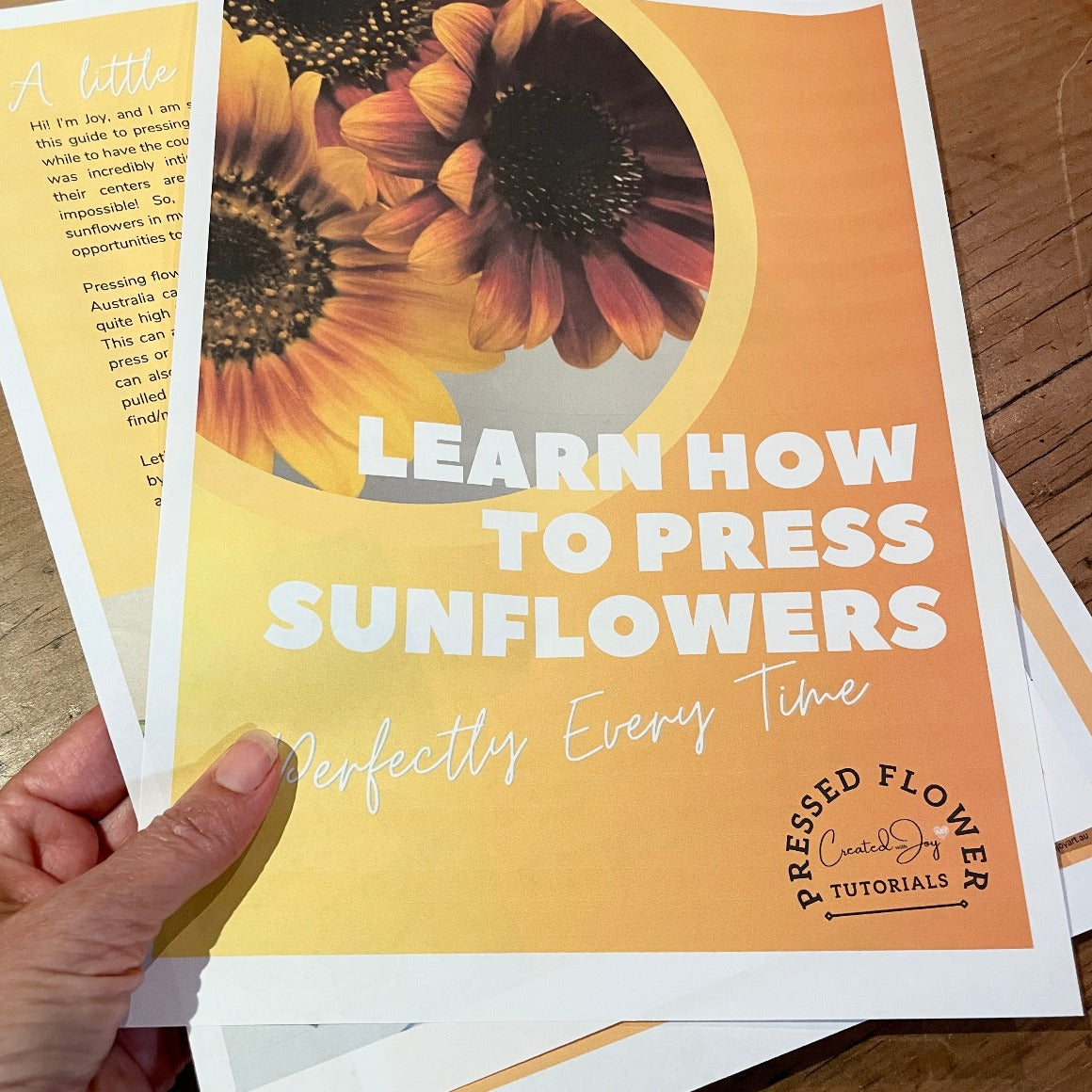 Learn how to press a sunflower whole